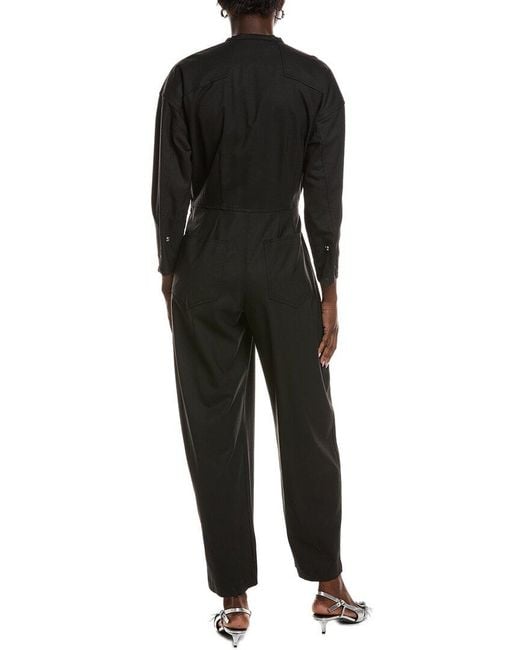 Maje Black Peter Pan Collar Jumpsuit