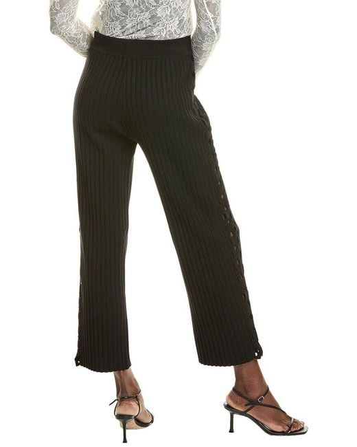 BCBGMAXAZRIA Black Rib Sweater Pant
