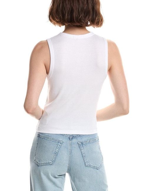 Rag & Bone Blue Essie Rib Button Tank