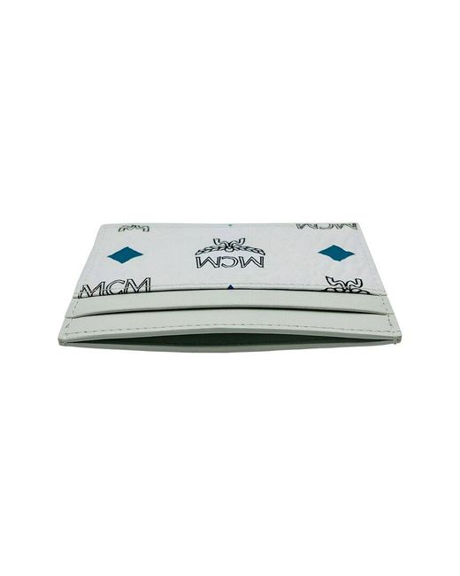 MCM Gray Canvas Card Holder