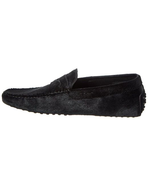 Tod's Black Gommini Haircalf Loafer for men