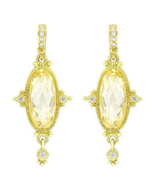Diana M Metallic Fine Jewelry 18k 0.75 Ct. Tw. Diamond & Citrine Earrings