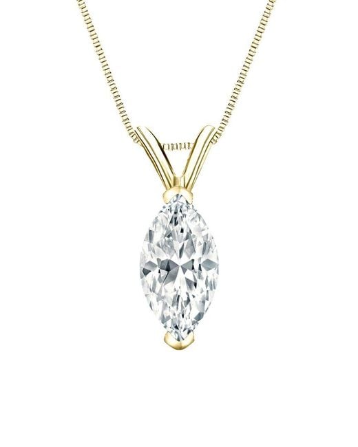 Sabrina Designs Lab Grown Diamonds Metallic 14K 3.00 Ct. Tw. Lab-Grown Diamond Solitaire Pendant