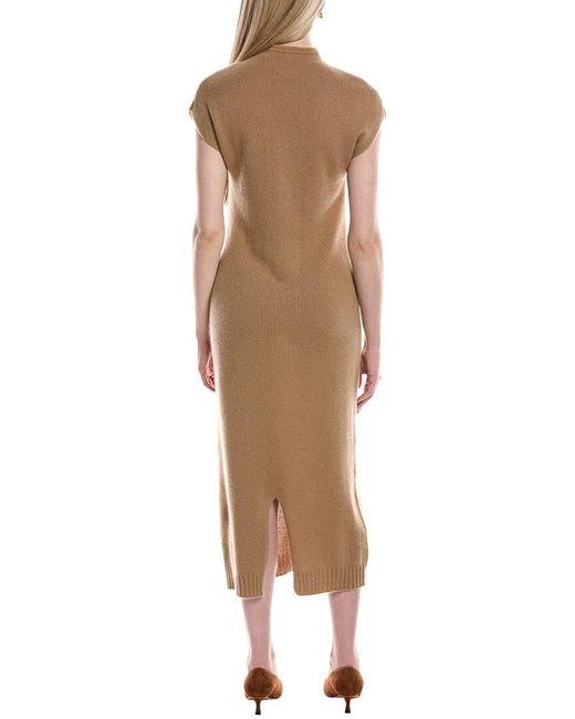 Philosophy Brown Funnel Neck Cashmere Midi Sweaterdress