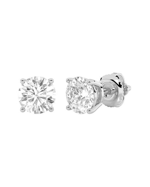 Lab Grown Diamonds Metallic 14K 1.00 Ct. Tw. Lab-Grown Diamond Earrings