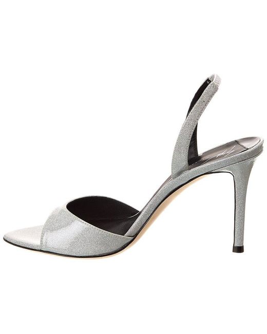 Giuseppe Zanotti Metallic Lilibeth 90 Vinyl Slingback Sandal