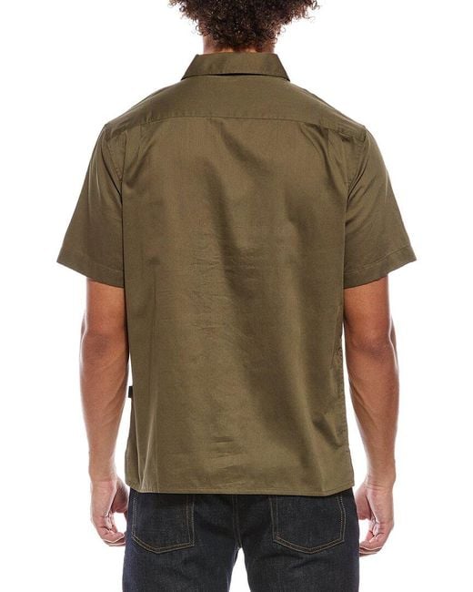 John Varvatos Green Danny Camp Shirt for men