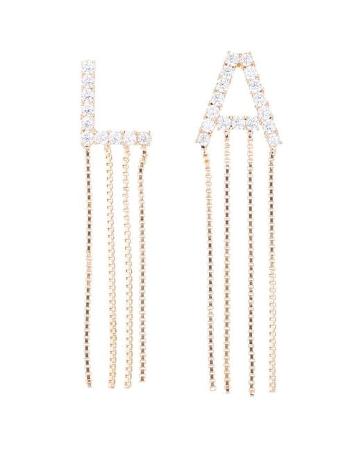 Eye Candy LA White Luxe Collection La Cubic Zirconia Crystal Drop Earring