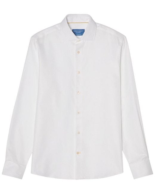 Robert Talbott White Reynolds Hopsack Shirt for men