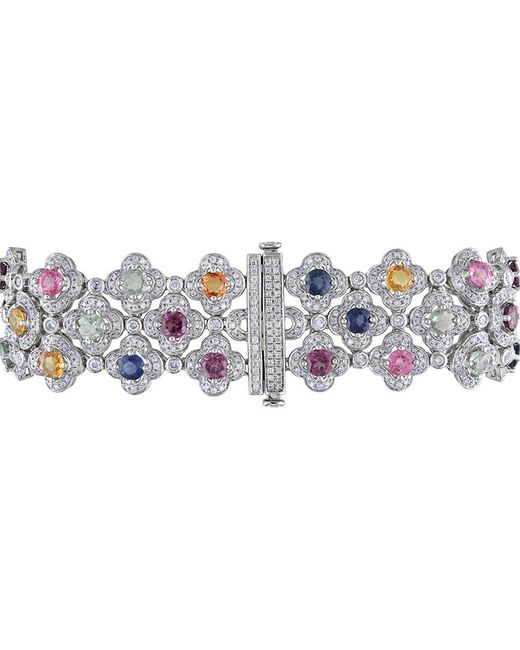 Diamond Select Cuts White 14K 18.23 Ct. Tw. Diamond & Gemstone Bracelet