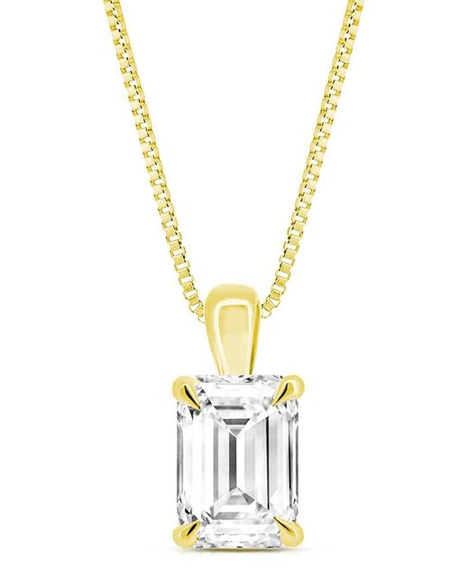 Amairah Metallic 14K 5.00 Ct. Tw. Lab-Grown Diamond Solitaire Pendant Necklace