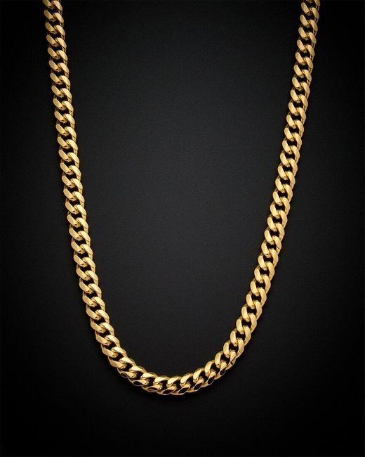 Italian Gold Black 14k Miami Cuban Necklace