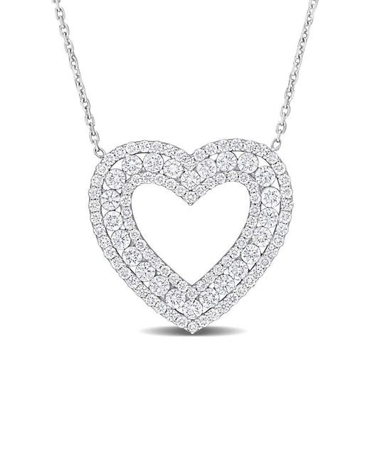 Diamond Select Cuts White 14K 1.43 Ct. Tw. Diamond Heart Necklace