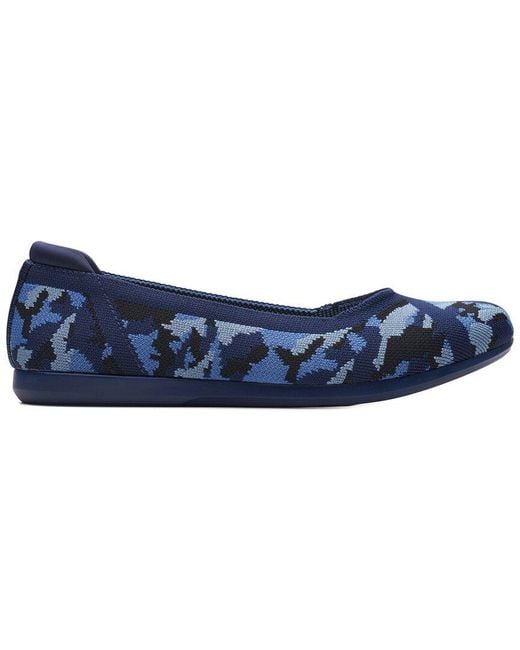 Clarks Carly Wish Shoe in Navy Camo (Blue) | Lyst