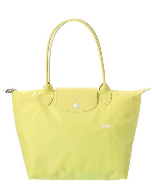 Longchamp Le Pliage Club Small Nylon Long Handle Tote in Yellow | Lyst  Canada