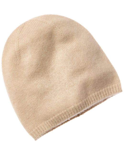 Phenix Natural Solid Slouch Cashmere Beanie