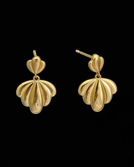Italian Gold Black 14k Drop Earrings