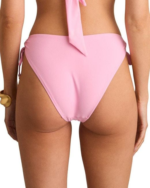 Reiss Pink Ari Side Tie Bikini Bottom