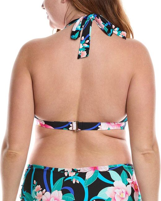 La Blanca Blue Nightfall Banded Halter Top