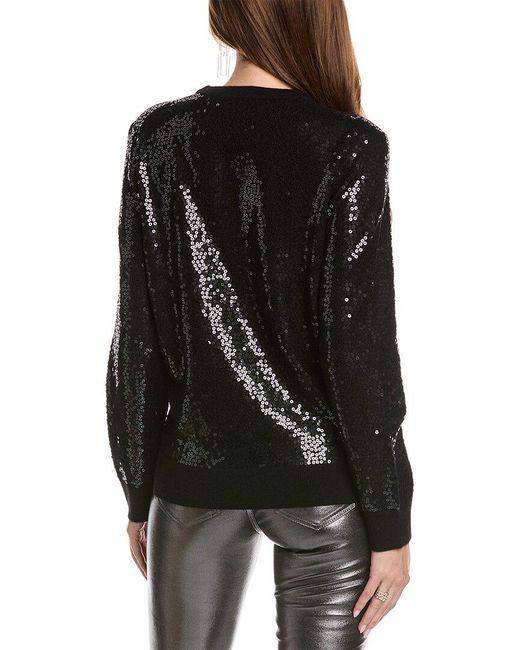 Michael Kors Black Embellished Crewneck Cashmere Pullover