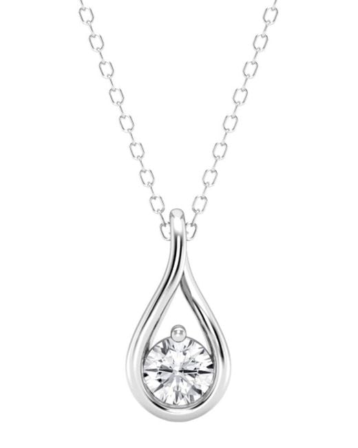 Lab Grown Diamonds Metallic 14k 0.50 Ct. Tw. Lab Grown Diamond Pendant