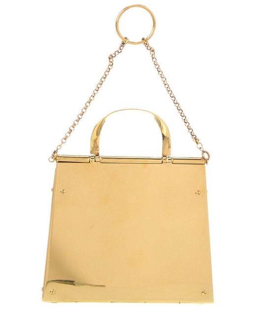 Ferragamo Metallic Trifolio Clutch