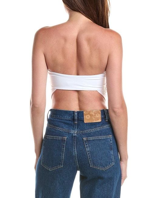 Susana Monaco Blue Handkerchief Tube Top