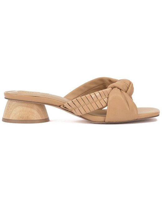 Vince Camuto Natural Leana Leather Sandal