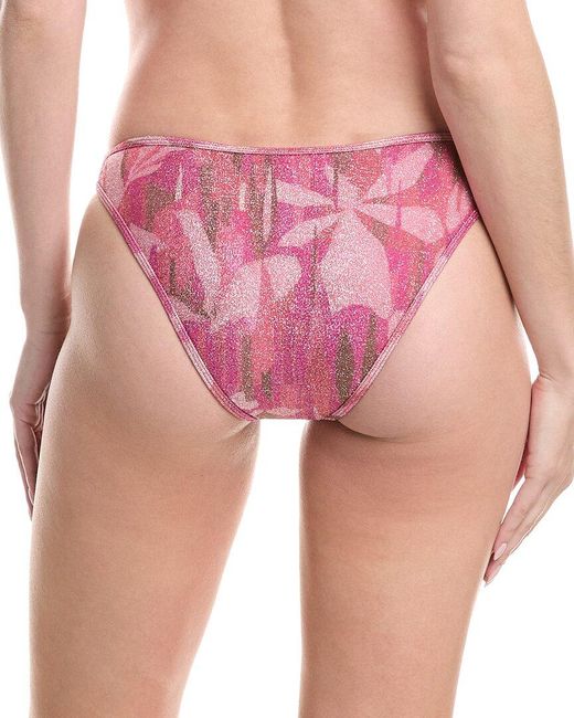 Ramy Brook Pink Sparkle Isla Bikini Bottom