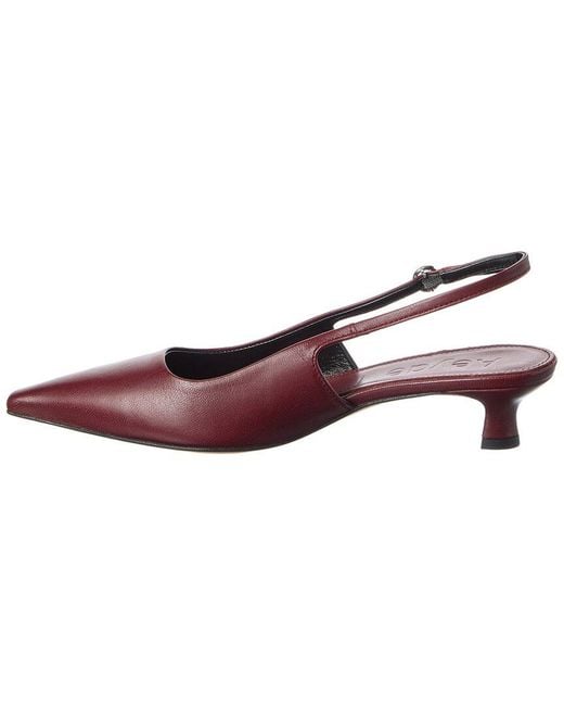 Aeyde Brown Catrina Slingback Leather Pump