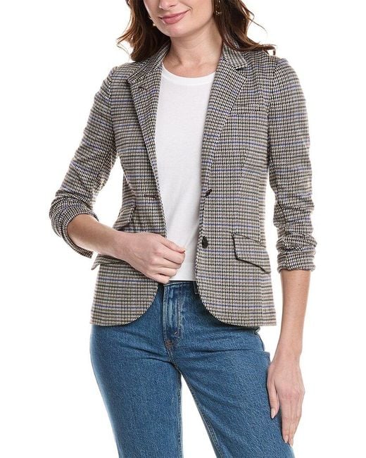 Rag & Bone Gray Slade Plaid Blazer