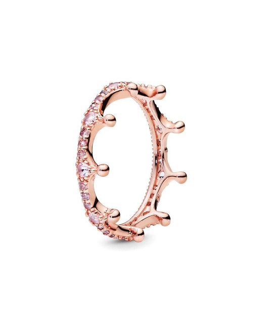 Pandora Pink Moments 14k Rose Gold Plated Crown Ring