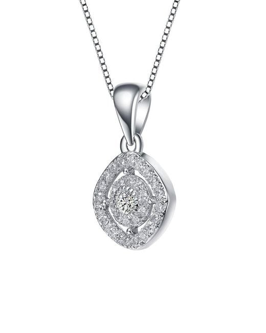 Genevive Jewelry White Pendant Necklace