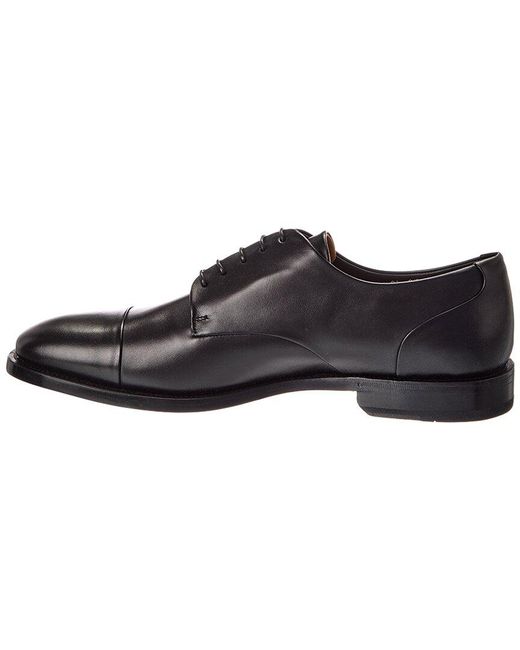 Ferragamo Black Gavino Leather Oxford for men