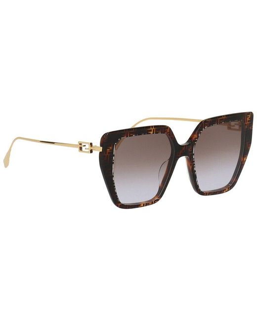 Fendi Brown Fe40012u 55mm Sunglasses