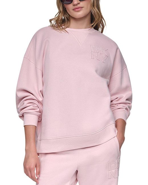 DKNY Pink Pullover Sweatshirt
