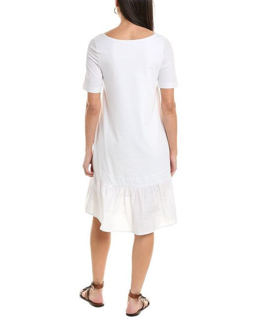 Alpha Studio White T-shirt Dress