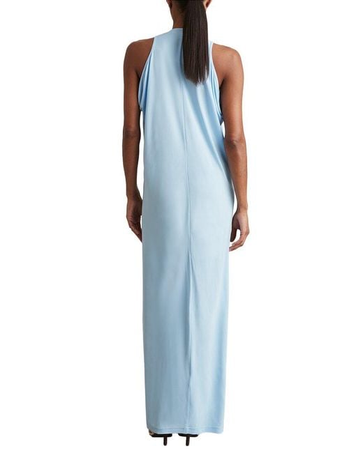 Reiss Blue Delia Jersey Maxi Dress