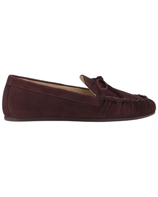 Stuart Weitzman Brown Britt Bow Suede Loafer