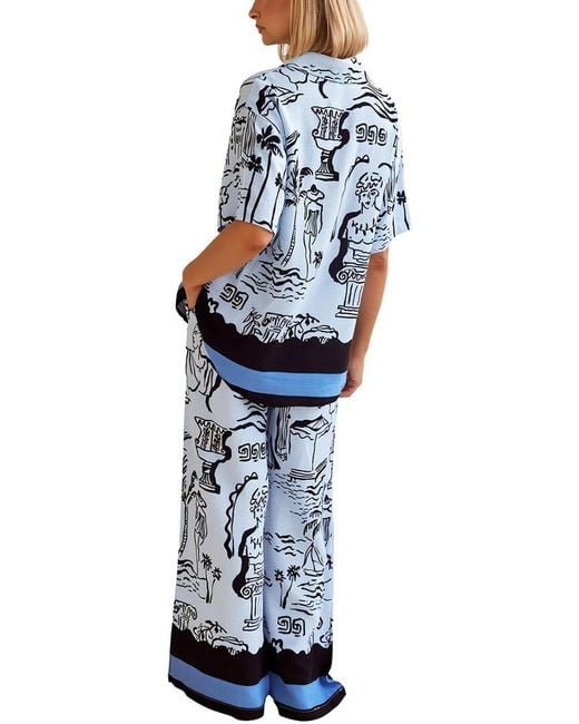 LEON GORI Blue Shirt & Pant Set