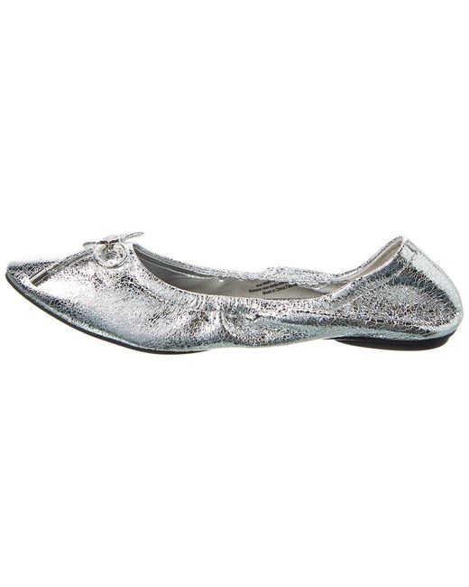 Karl Lagerfeld White Velma Flat
