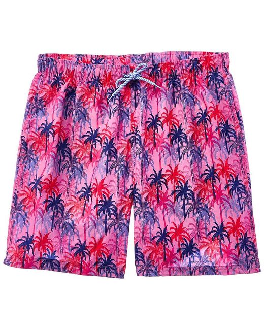 Tailorbyrd Pink Palm Trees Swim Trunk for men