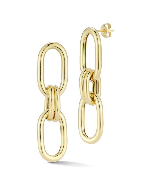 Sphera Milano Metallic 14k Over Silver Link Drop Earrings