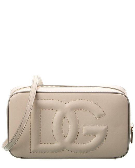Dolce & Gabbana Natural Dg Small Leather Camera Bag