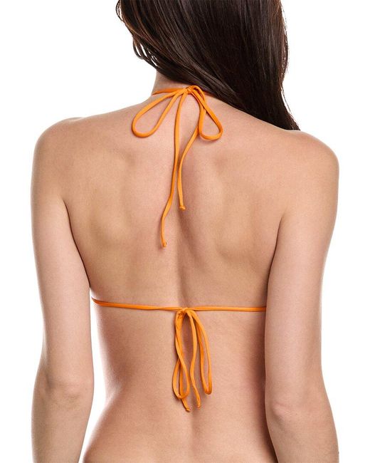 Monica Hansen Orange Icon Simple Triangle Bikini Top