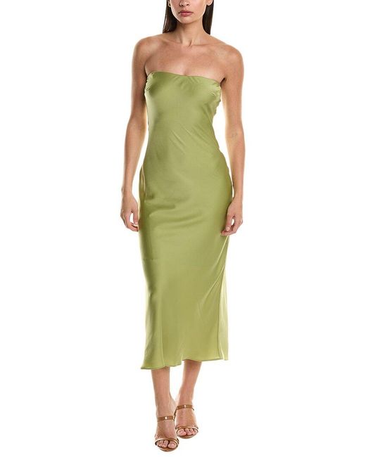Bardot Green Casette Slip Dress