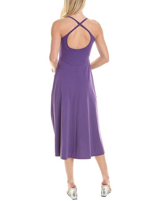 Rebecca Taylor Purple Sarong Drape Midi Dress