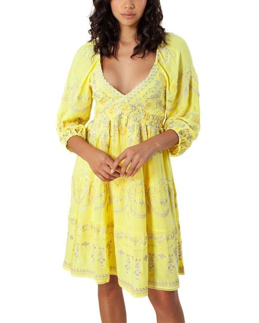 Hale Bob Yellow Mini Dress