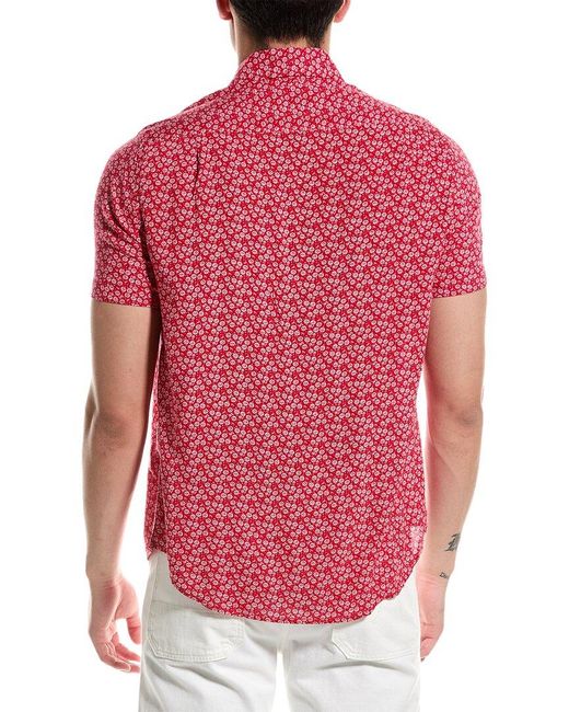 Report Collection Red Floral Shirt for men