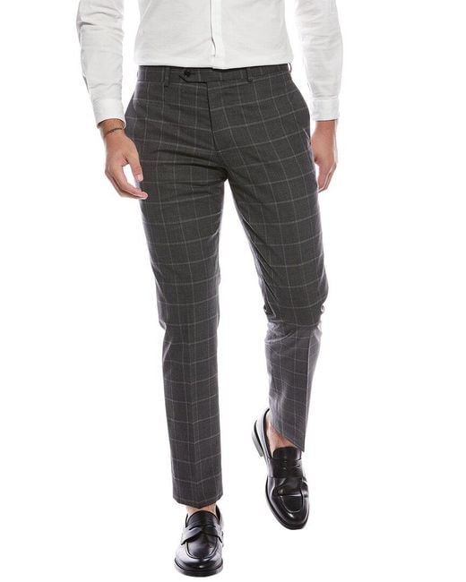 Brooks Brothers Gray Classic Flat Front Wool-blend Trouser for men